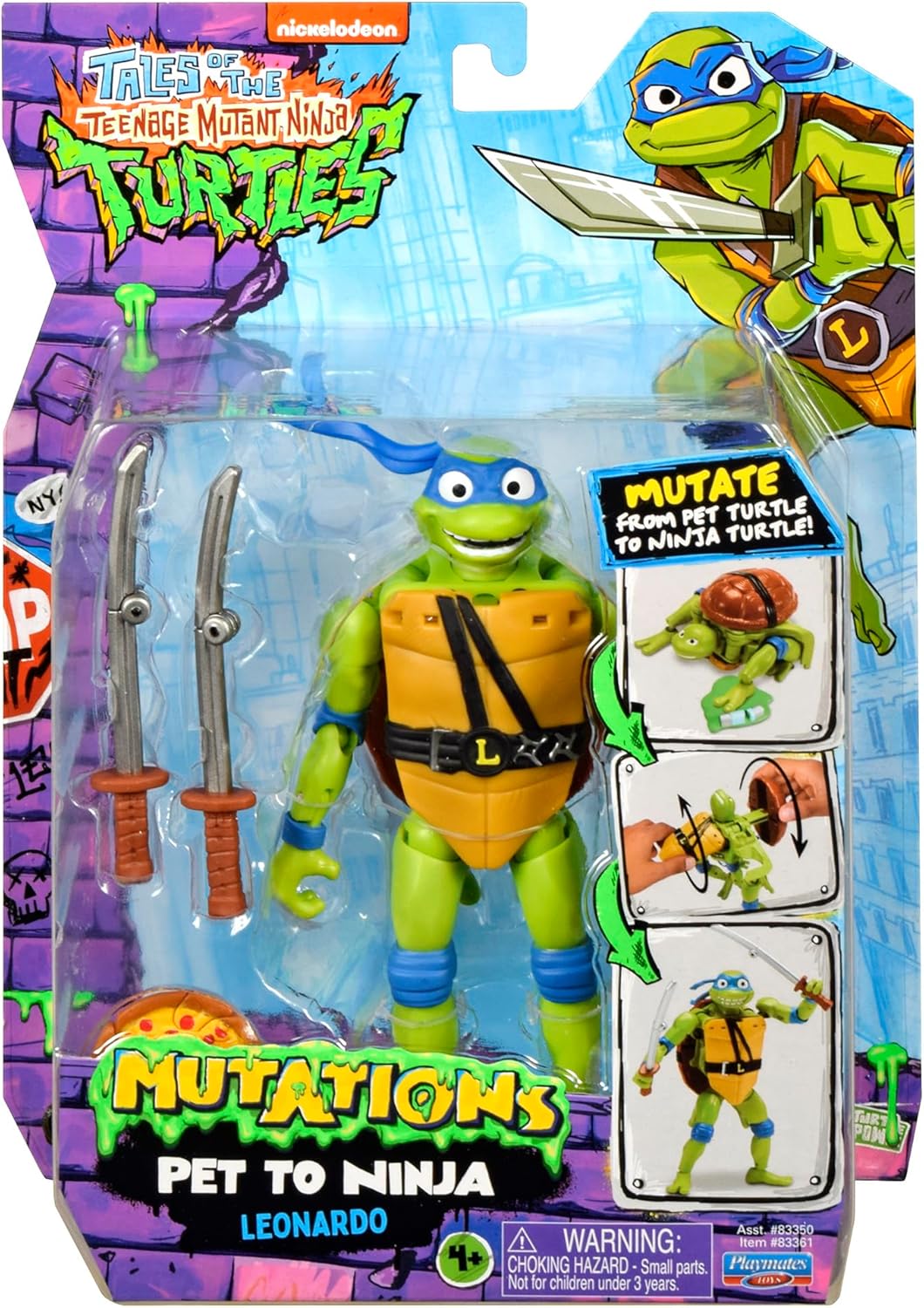 Figura Leonardo Mascota Ninja 5.5” de Playmates Toys Mutations