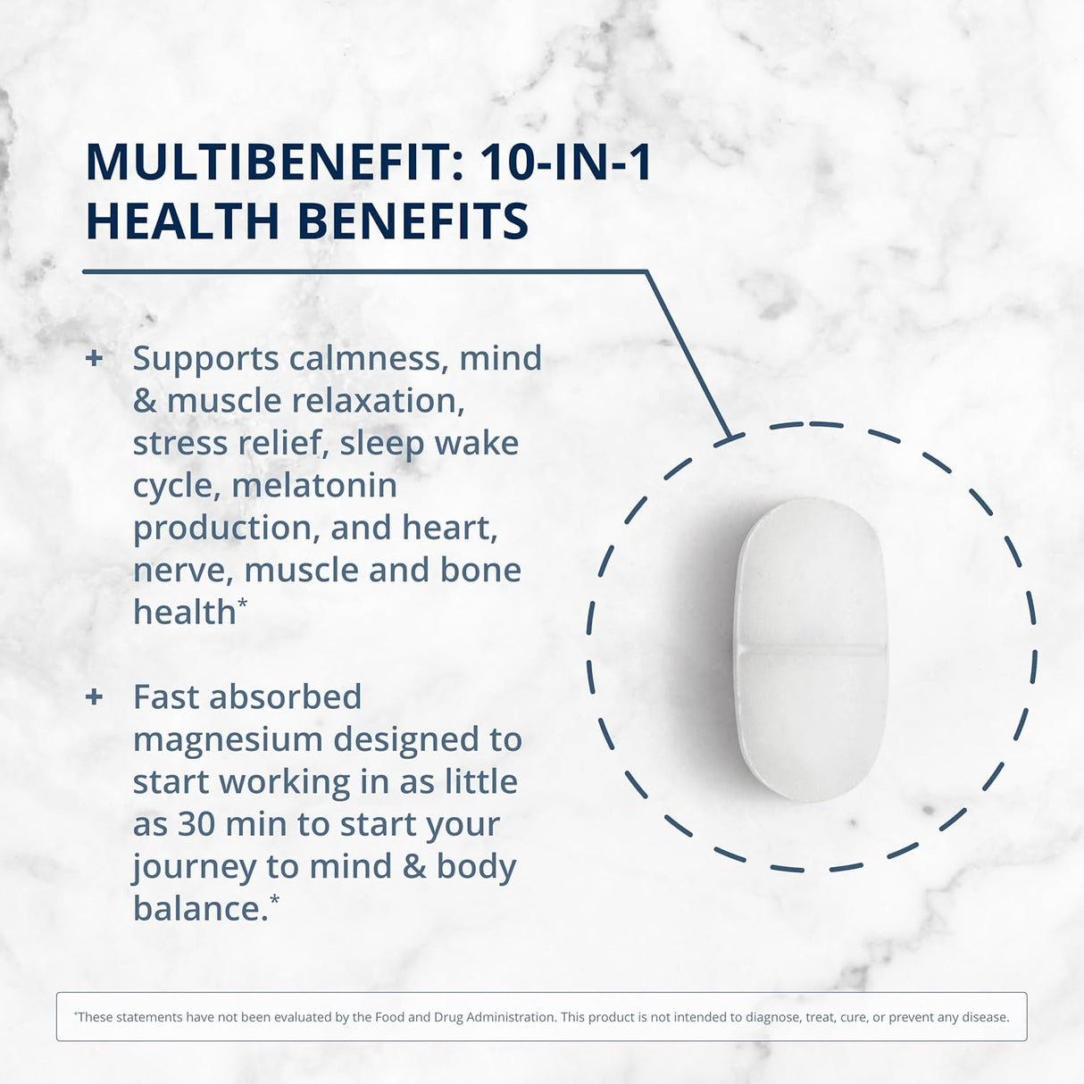 Metagenics Magnesio Glicinato Suplemento, 240 Tabletas