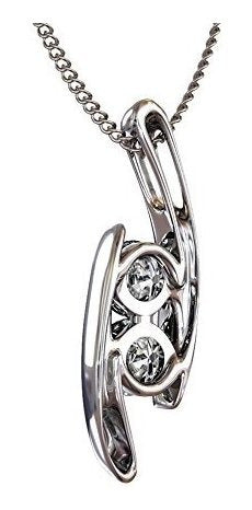 Cate and Chloe Mckenna 18k Oro Blanco Swarovski Colgante