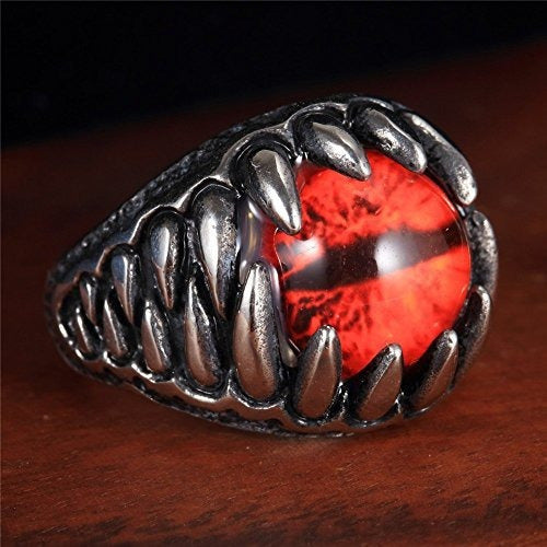 Jajafook Garra De Dragón Gótico Azul De Acero Inoxidable