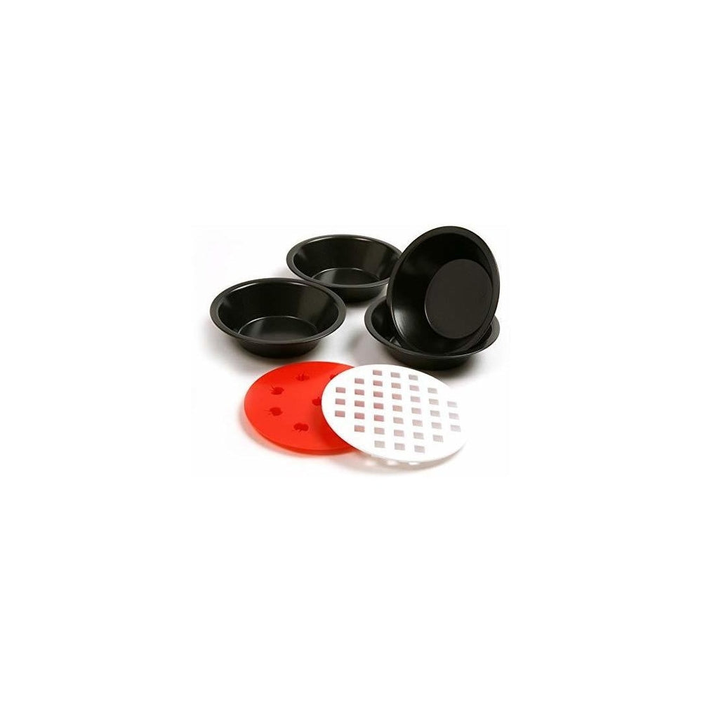 Juego de 4 moldes antiadherentes para tartas