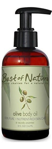 Aceite De Oliva Para El Cuerpo - 8oz -100% Puro Y Natural
