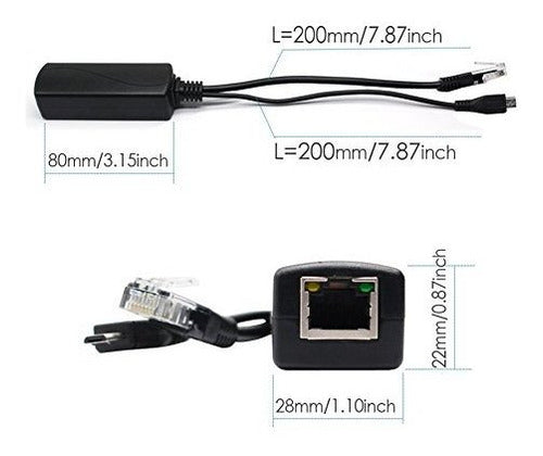 Anvision 4-pack Active 5v 2.4a Poe Splitter Adaptador