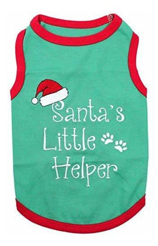 Camiseta Parisina Pet Santa's Little Helper Para Perros