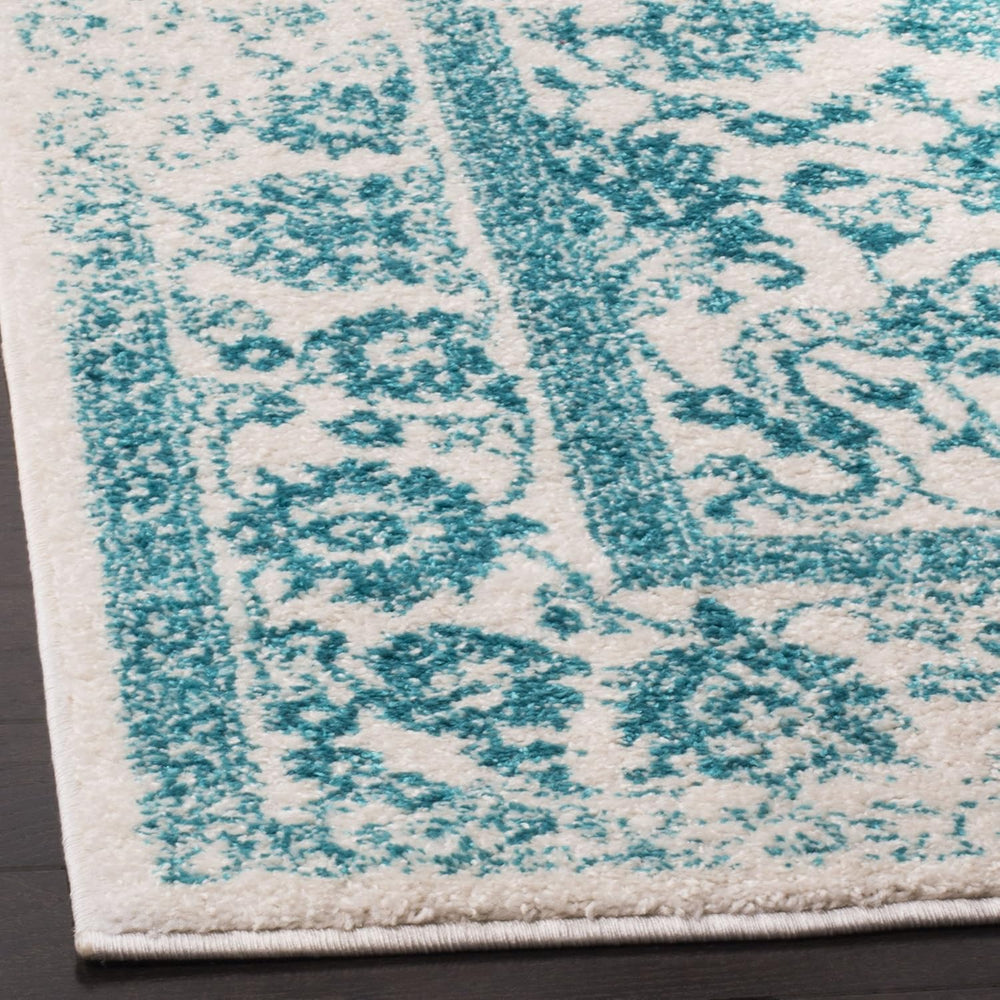 Alfombra de área cuadrada, diseño oriental, fácil cuidado, ADR109D