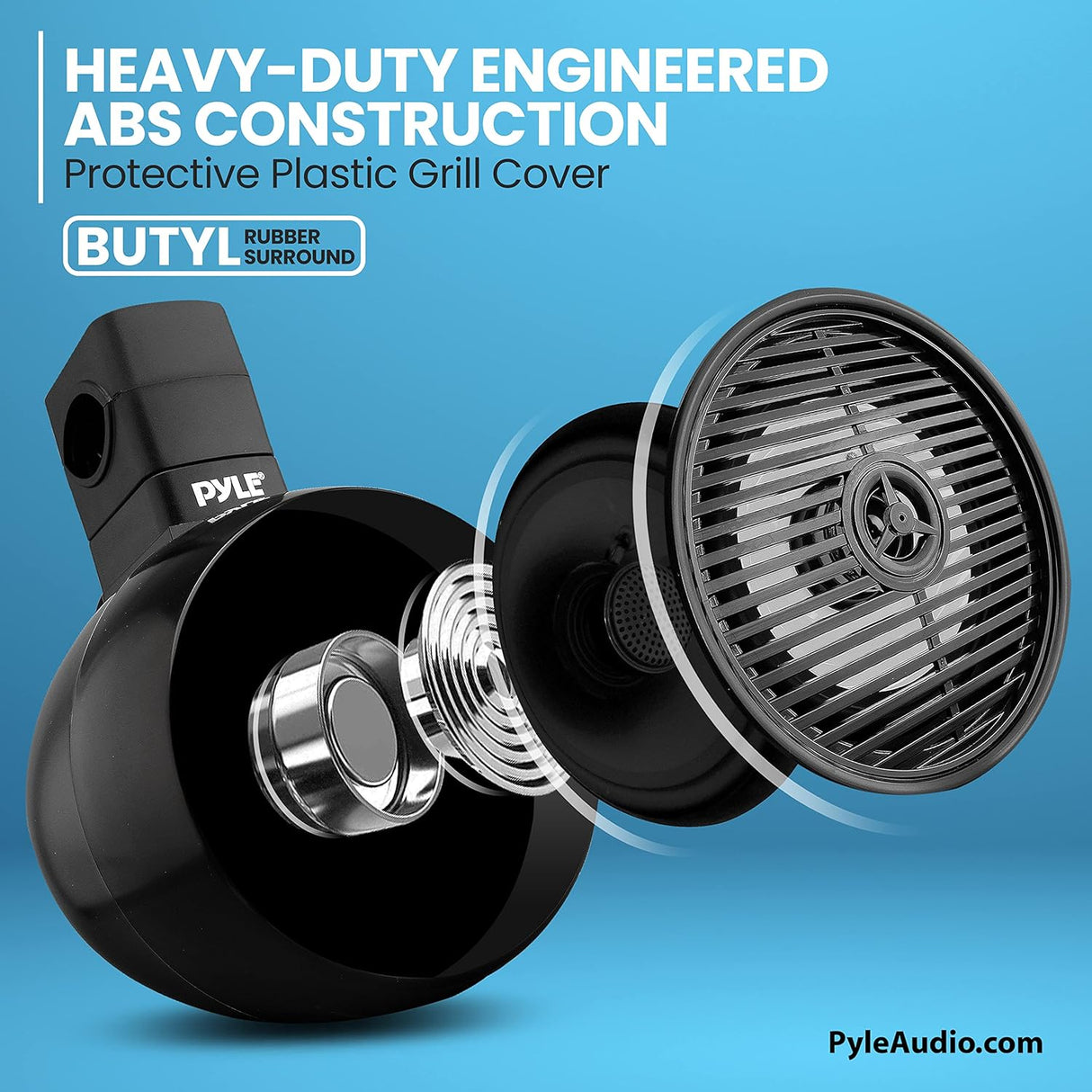 Parlantes todoterreno Bluetooth PYLE PLMRWKBT65BK