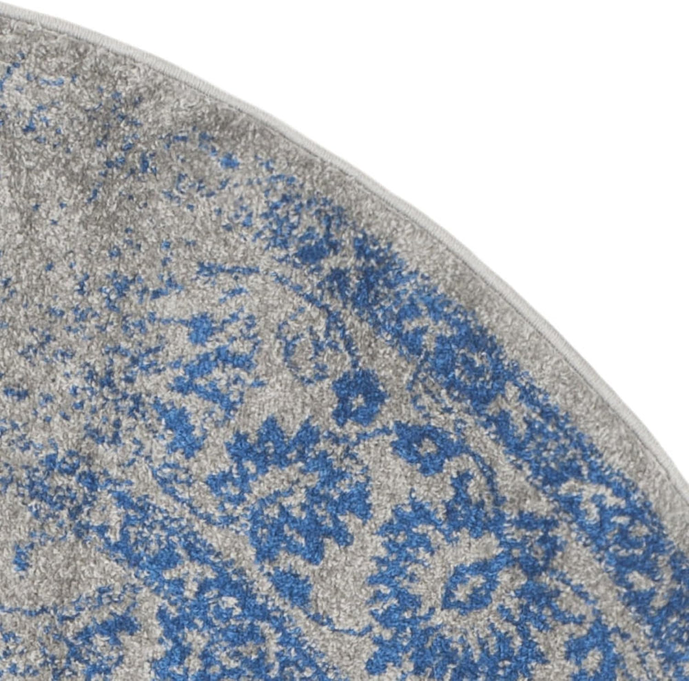 Alfombra Redonda Distressed 4' para Comedor y Sala ADR109A