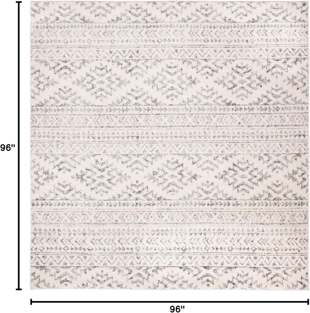 Alfombra Área Cuadrada 8' Marroquí Boho Tribal TUL272A