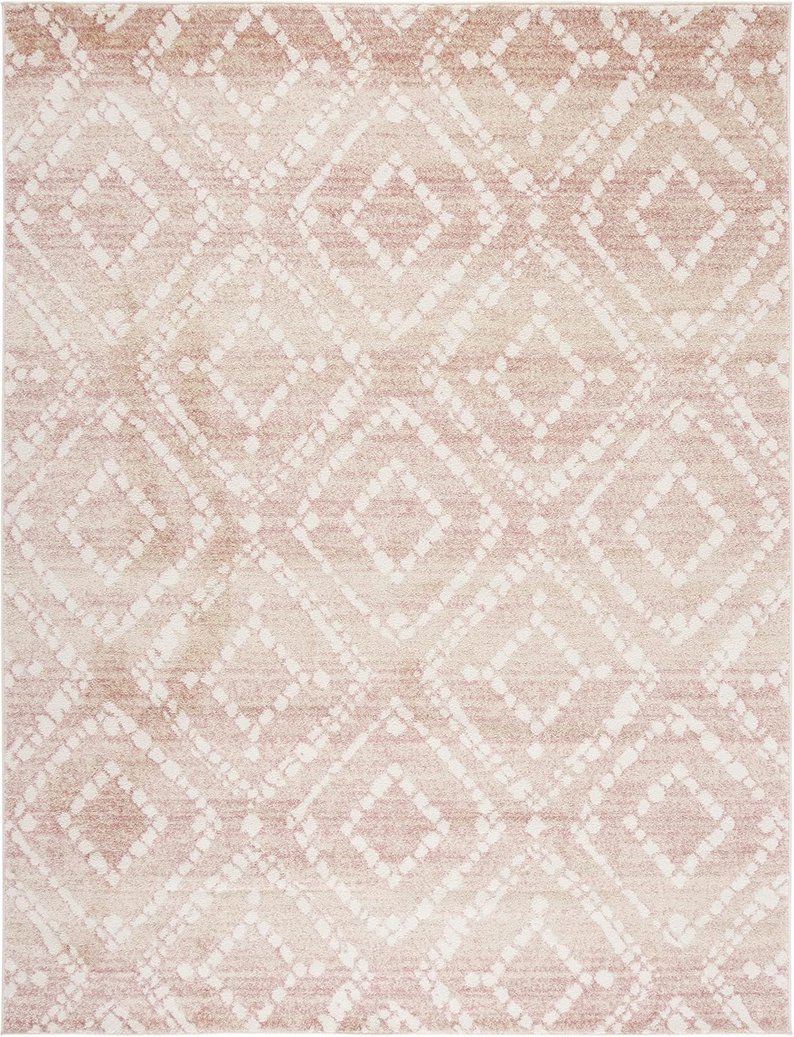 Alfombra de área moderna, diseño diamante, fácil cuidado, ADR131Q