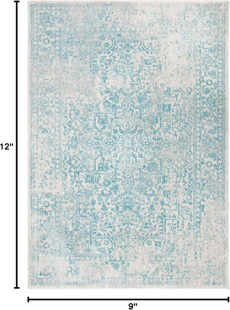 Alfombra de Área - Diseño Oriental Desgastado, Modelo EVK256J