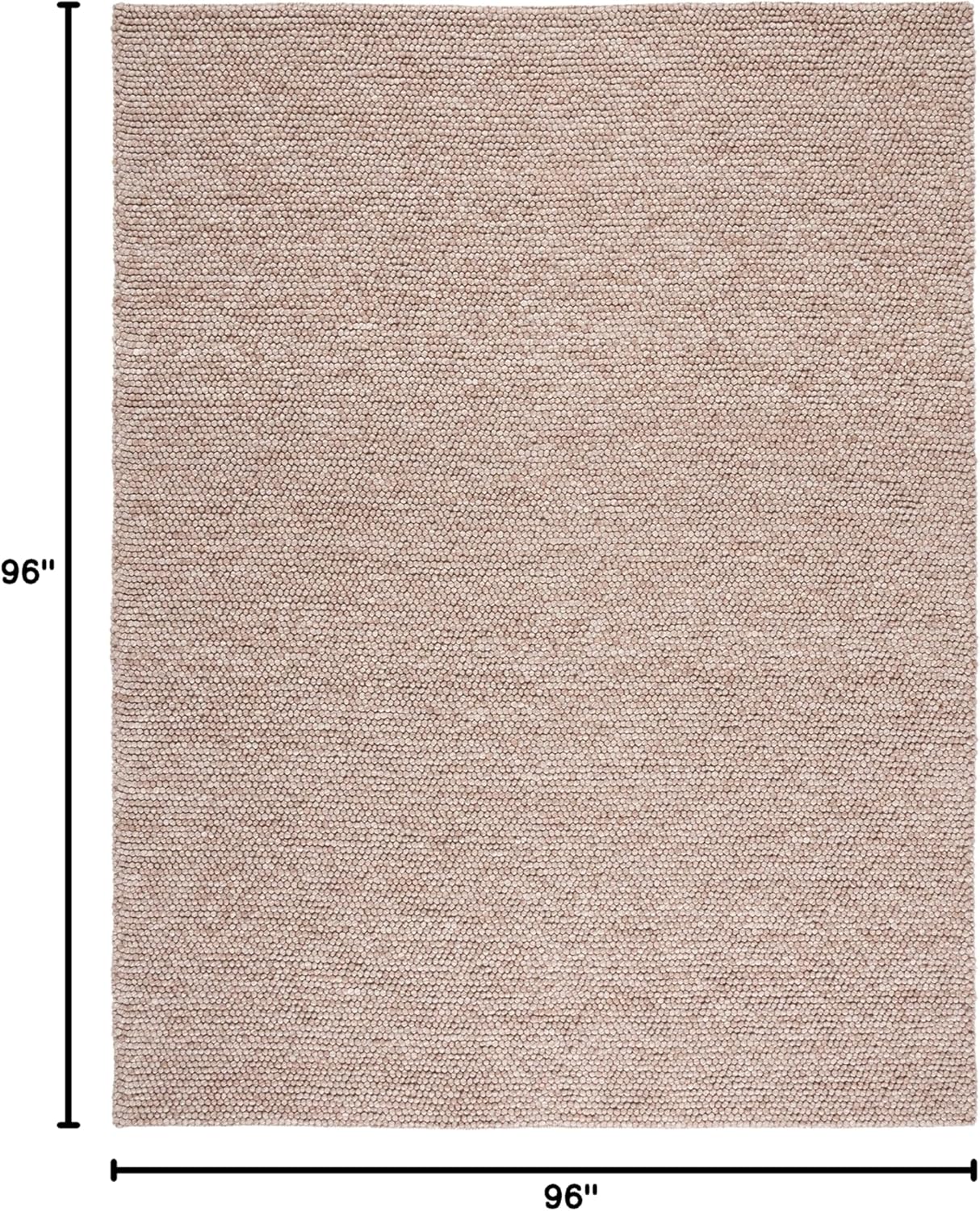 Alfombra de Área Hecha a Mano de Lana Texturizada - NAT620T-8SQ