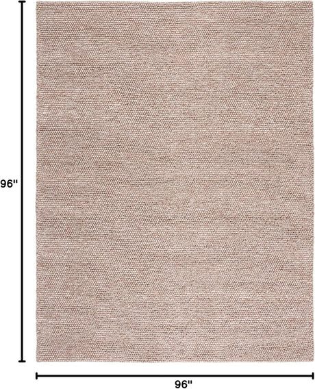 Alfombra de Área Hecha a Mano de Lana Texturizada - NAT620T-8SQ