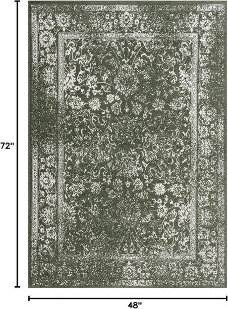 Alfombra de Área Oriental Desgastada, Fácil Cuidado, ADR109Y-4