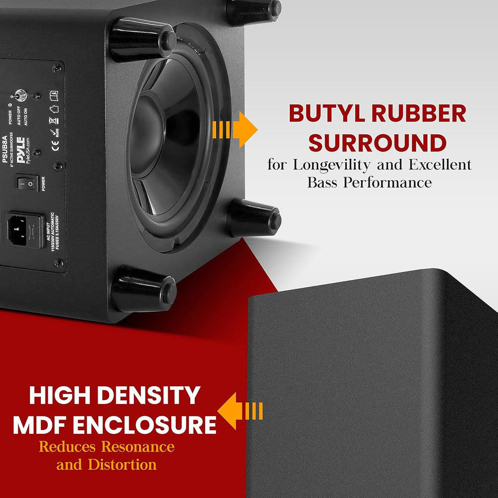 sonido envolvente de cine en casa con diseño sellado Pyle