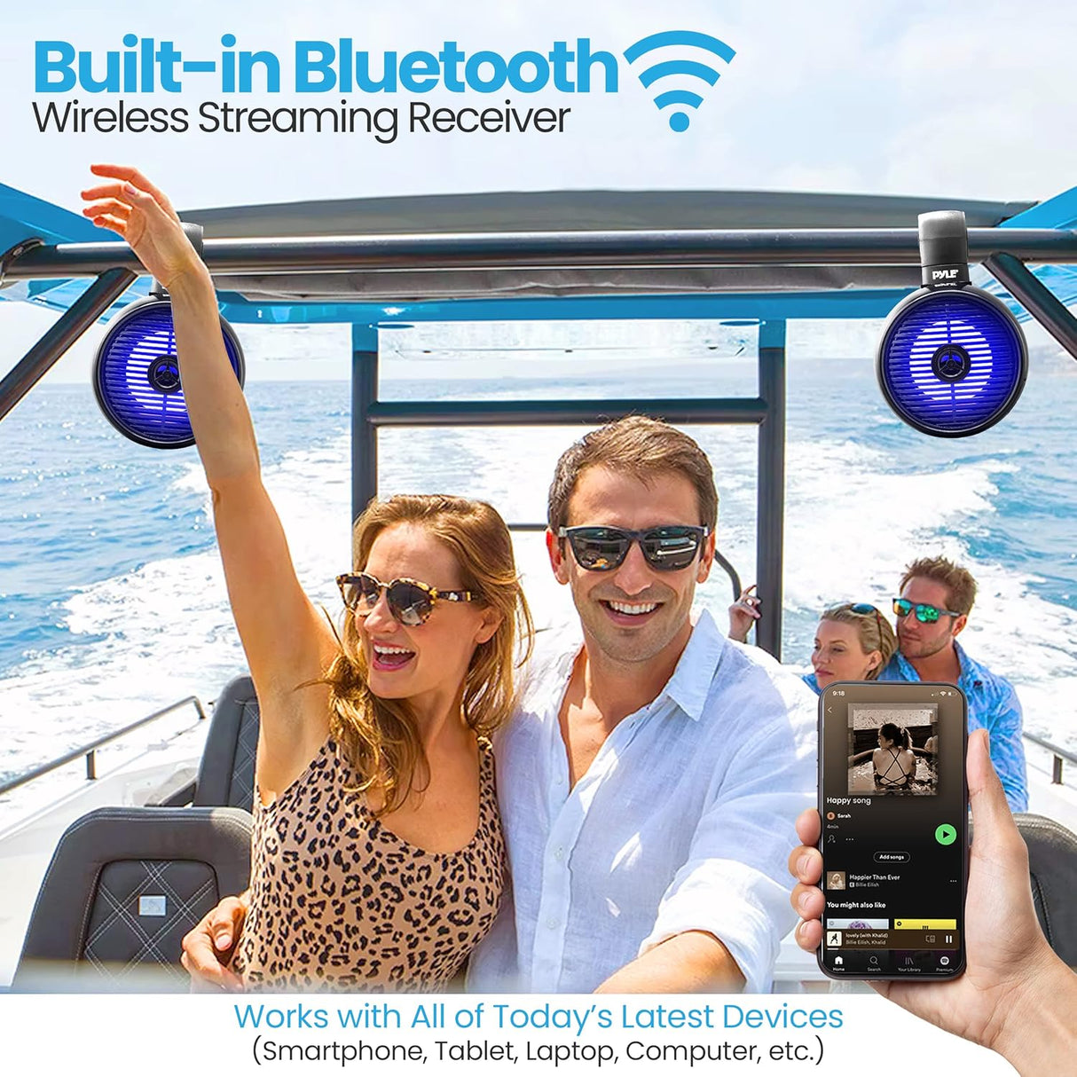 Parlantes todoterreno Bluetooth PYLE PLMRWKBT65BK