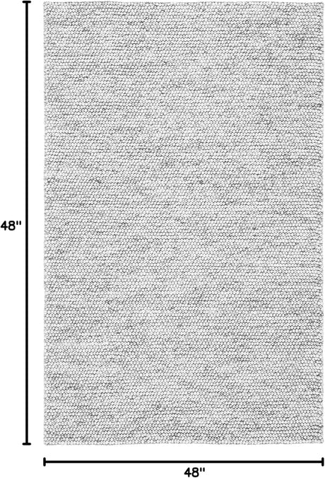 Alfombra de Área Cuadrada, Lana Texturada, Modelo NAT620G-4SQ