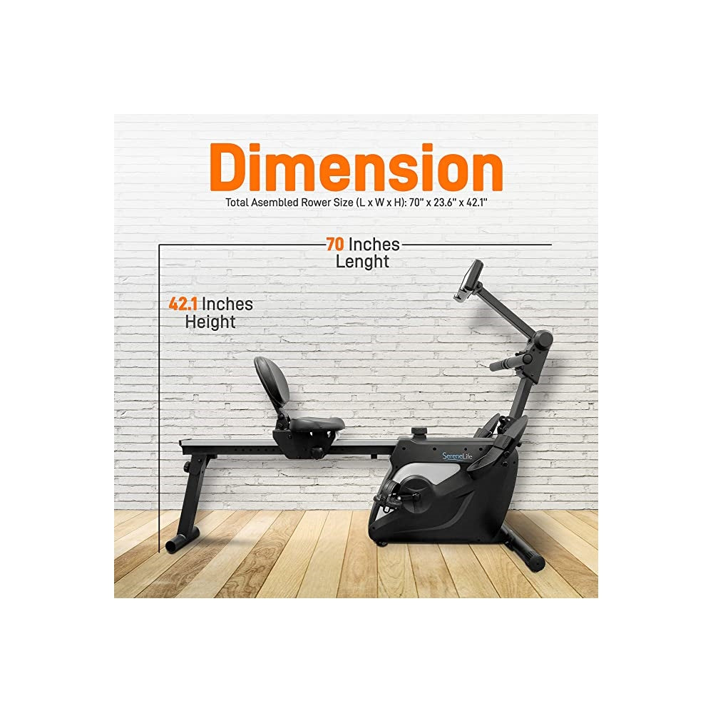Máquina de remo para entrenamiento SERENELIFE SLRWBK25