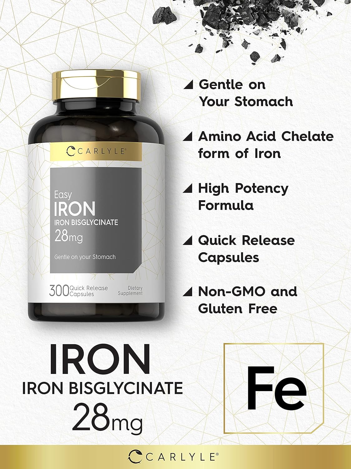 Suplemento Fácil de planchar 28 mg 300 cápsulas sin gluten