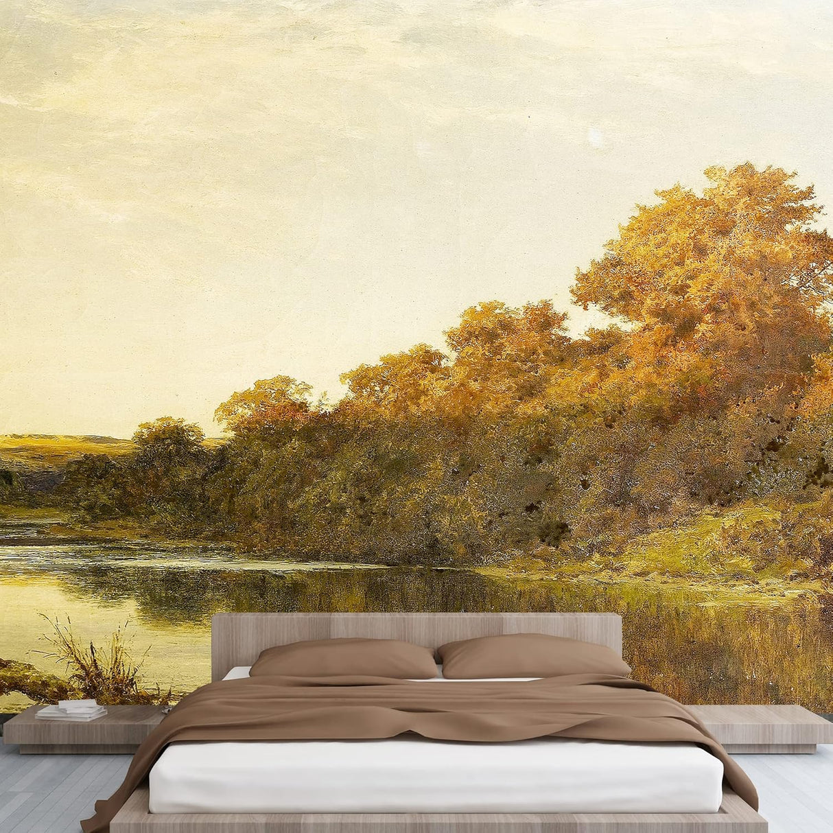 Adhesivo removible de pared/mural de pared pastel, otoño