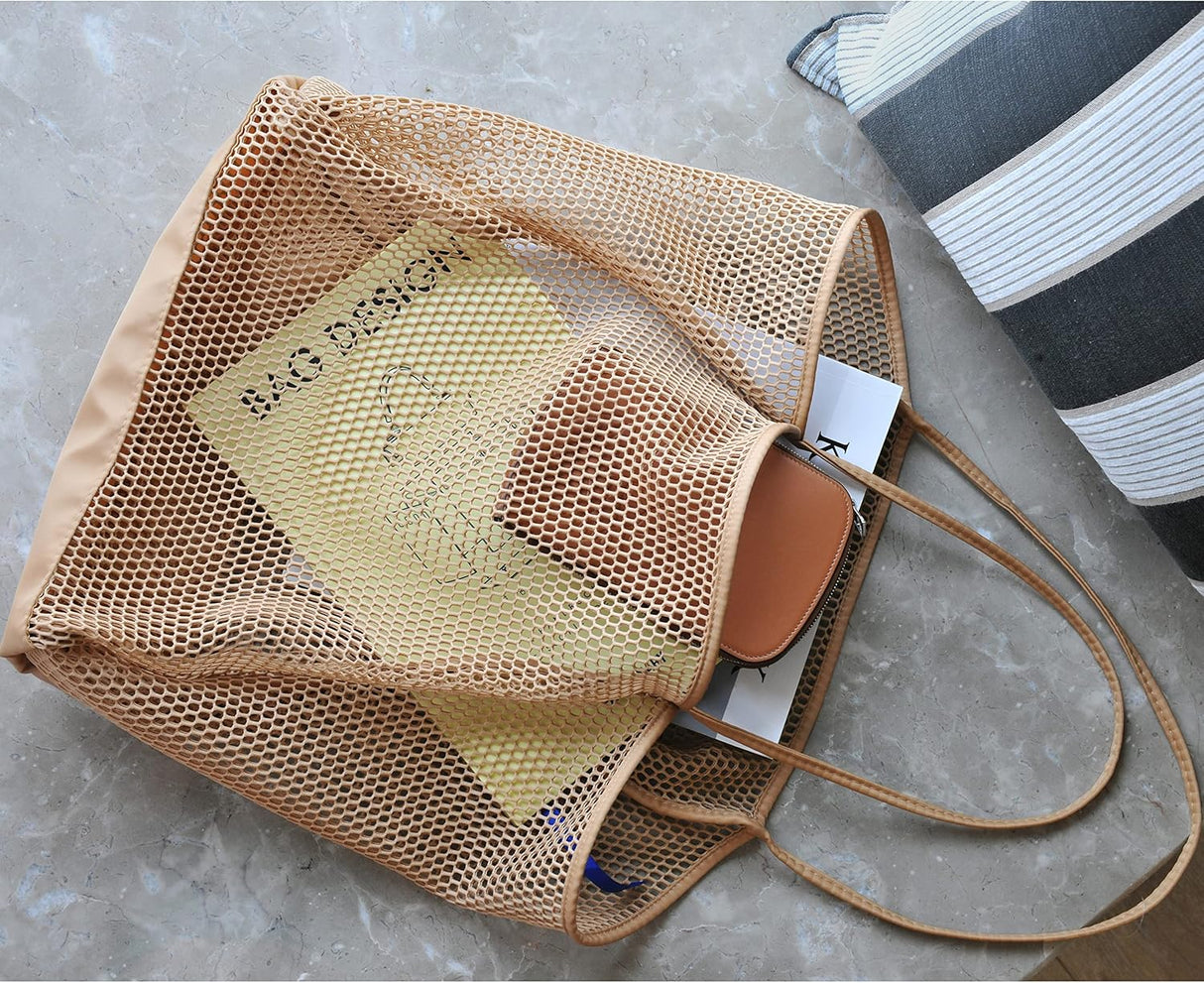 Bolsa de hombro Color: Bronceado para la playa