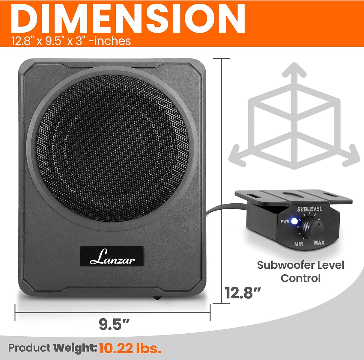 Parlantes Subwoofer de audio LANZAR SBA8A