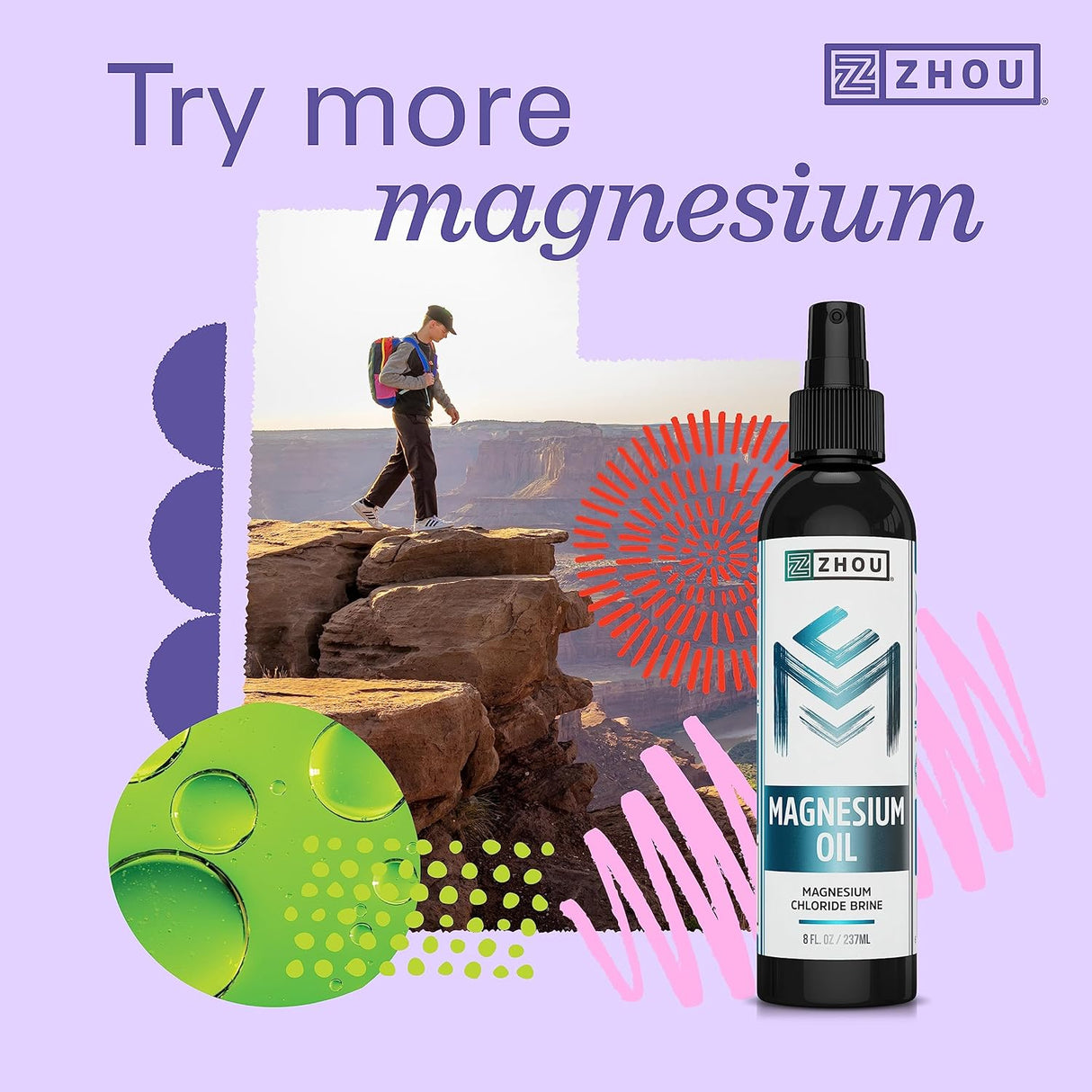 Zhou Magnesio Glicinato - Suplemento Natural para Sueño y Corazón