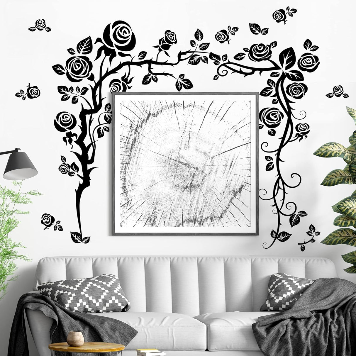 Vinilos 3D Flores Pared Amaonm, Decoración Removible para Hogar