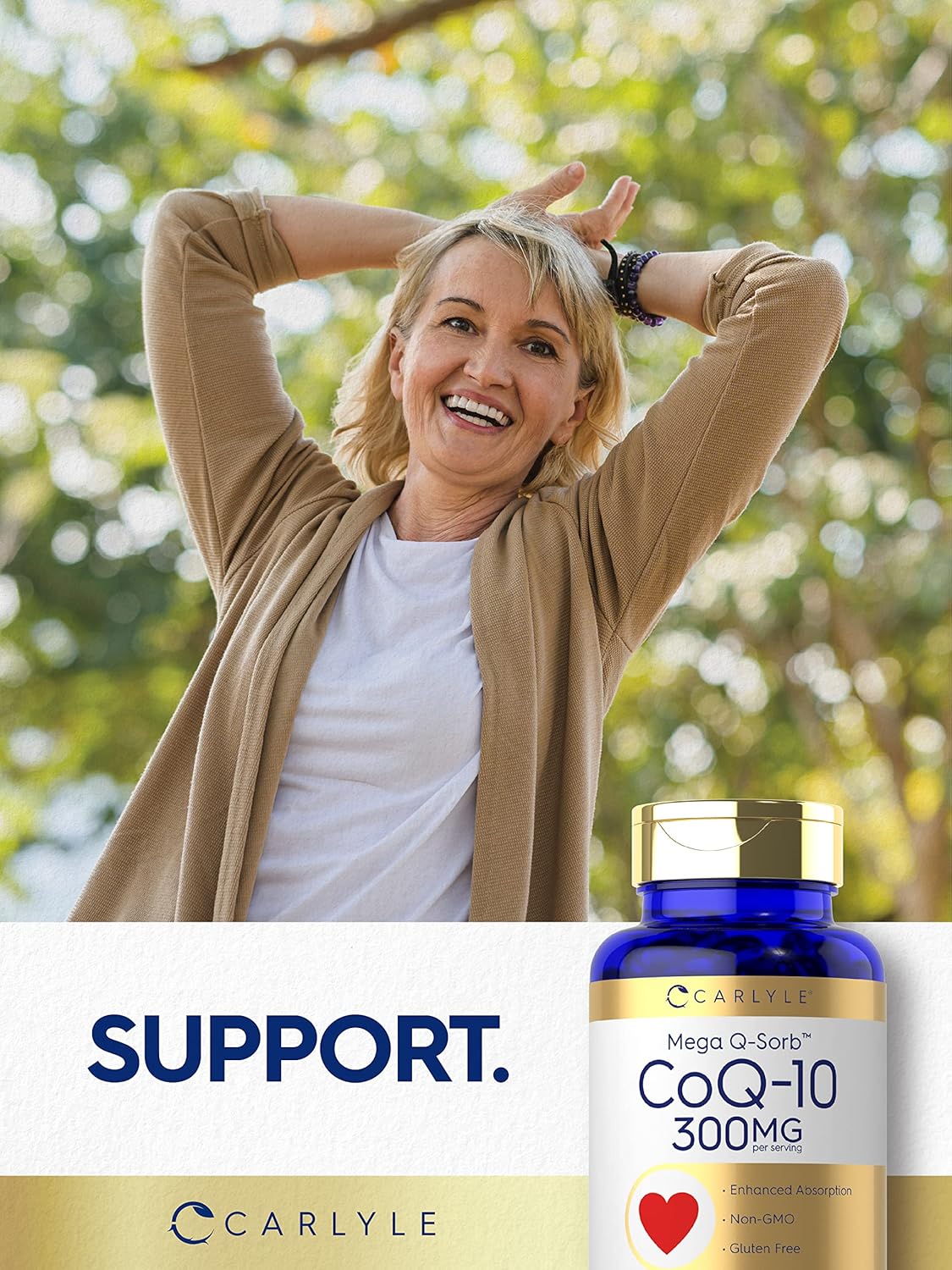 Carlyle CoQ10 300mg | 120 Softgels | Con Pimienta Negra