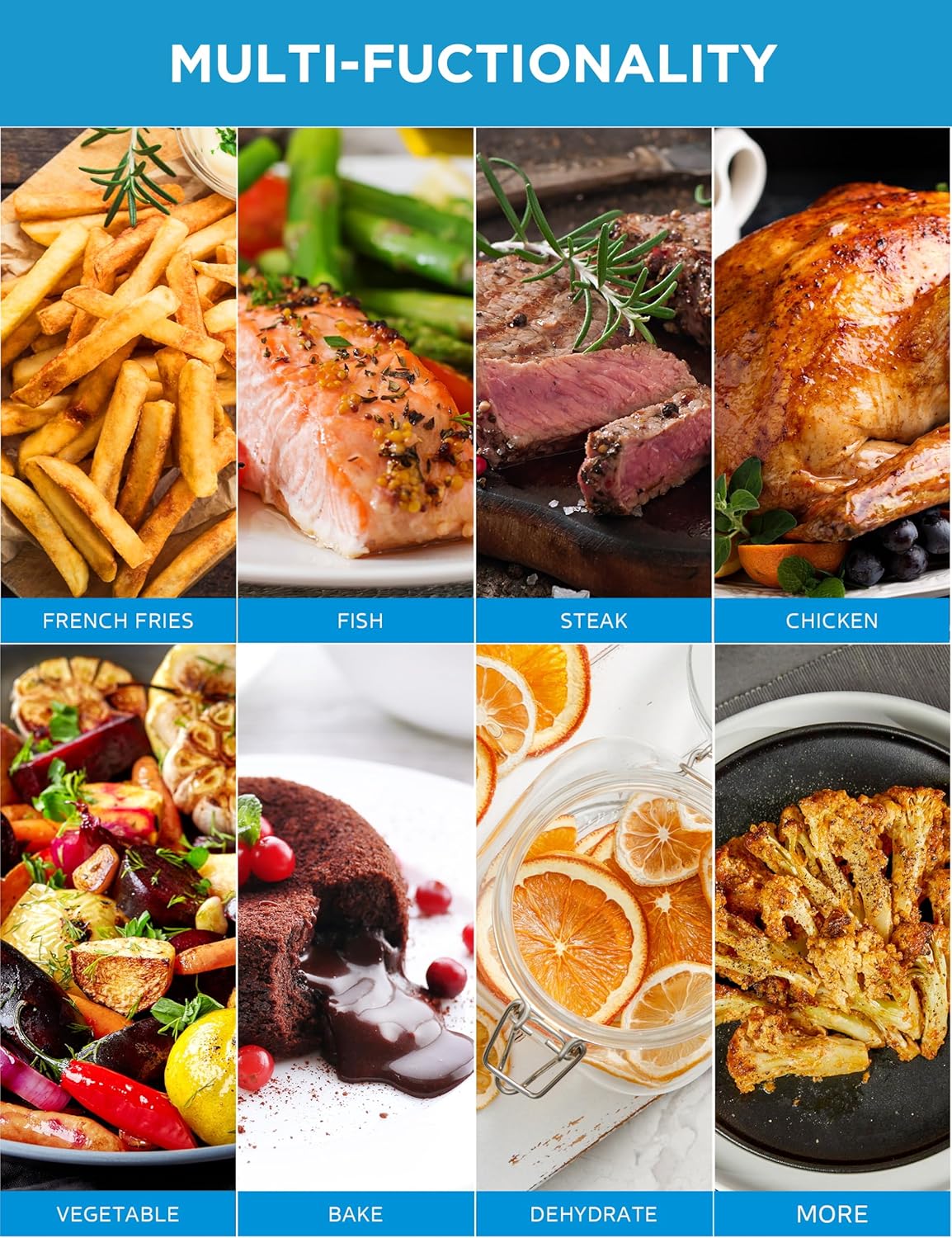 Freidora de Aire Midea 5.5Qt, Ventana, 9 Menús, Heatexpress