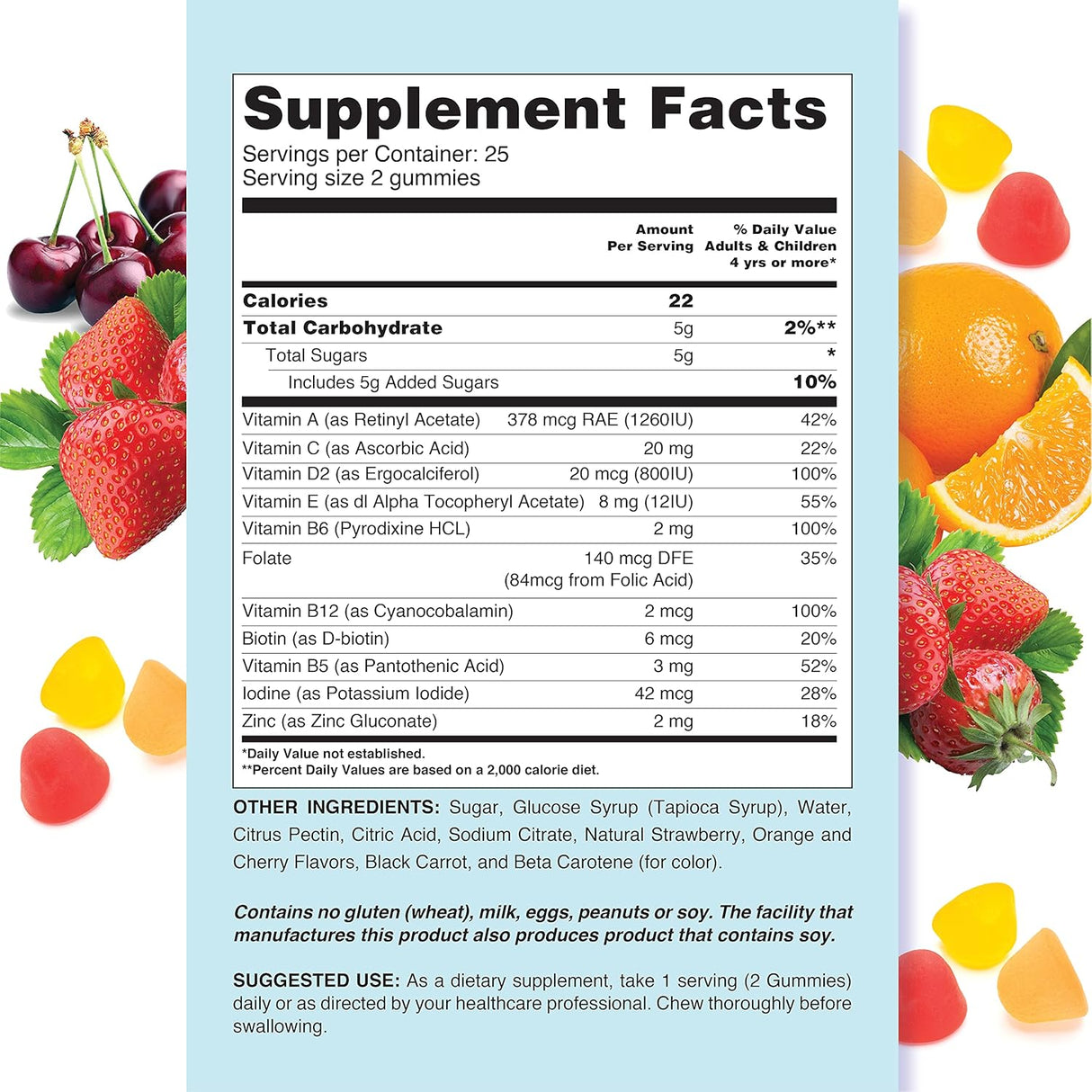 Suplemento Gomita Multivitamínico infantil masticable 50 und