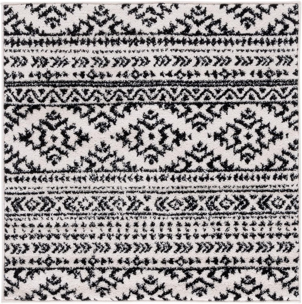 Alfombra cuadrada tribal no deshilachada TUL272B