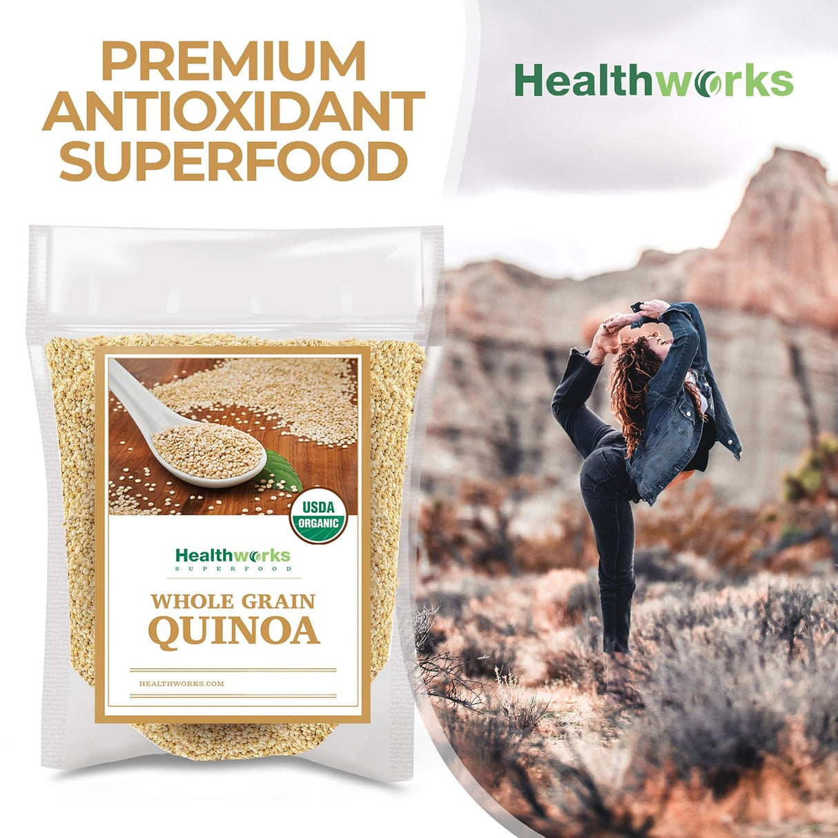 Quinoa Blanca Orgánica Entera | Proteína, Fibra, Hierro | Perú