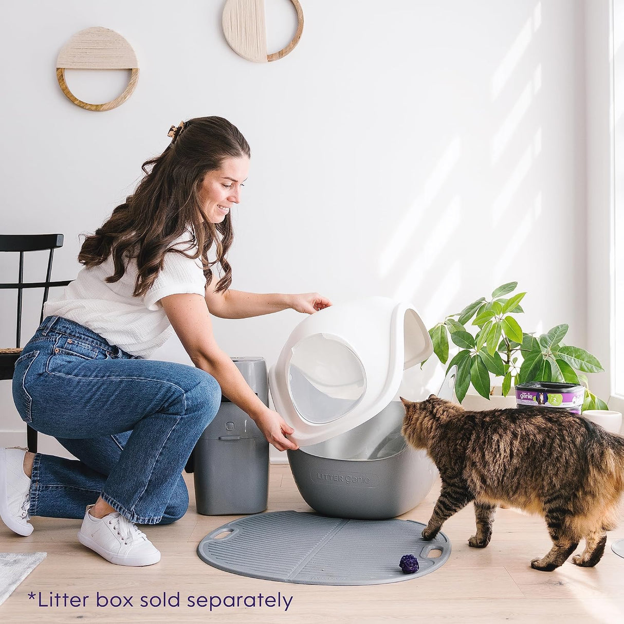 Campana para caja de arena con solapa oscilante Litter Genie