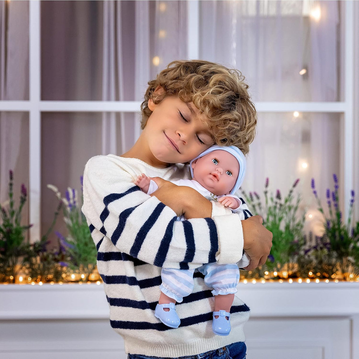 Muñeca de bebé suave de 15 | JC Toys | Ojos abiertos y cerrados