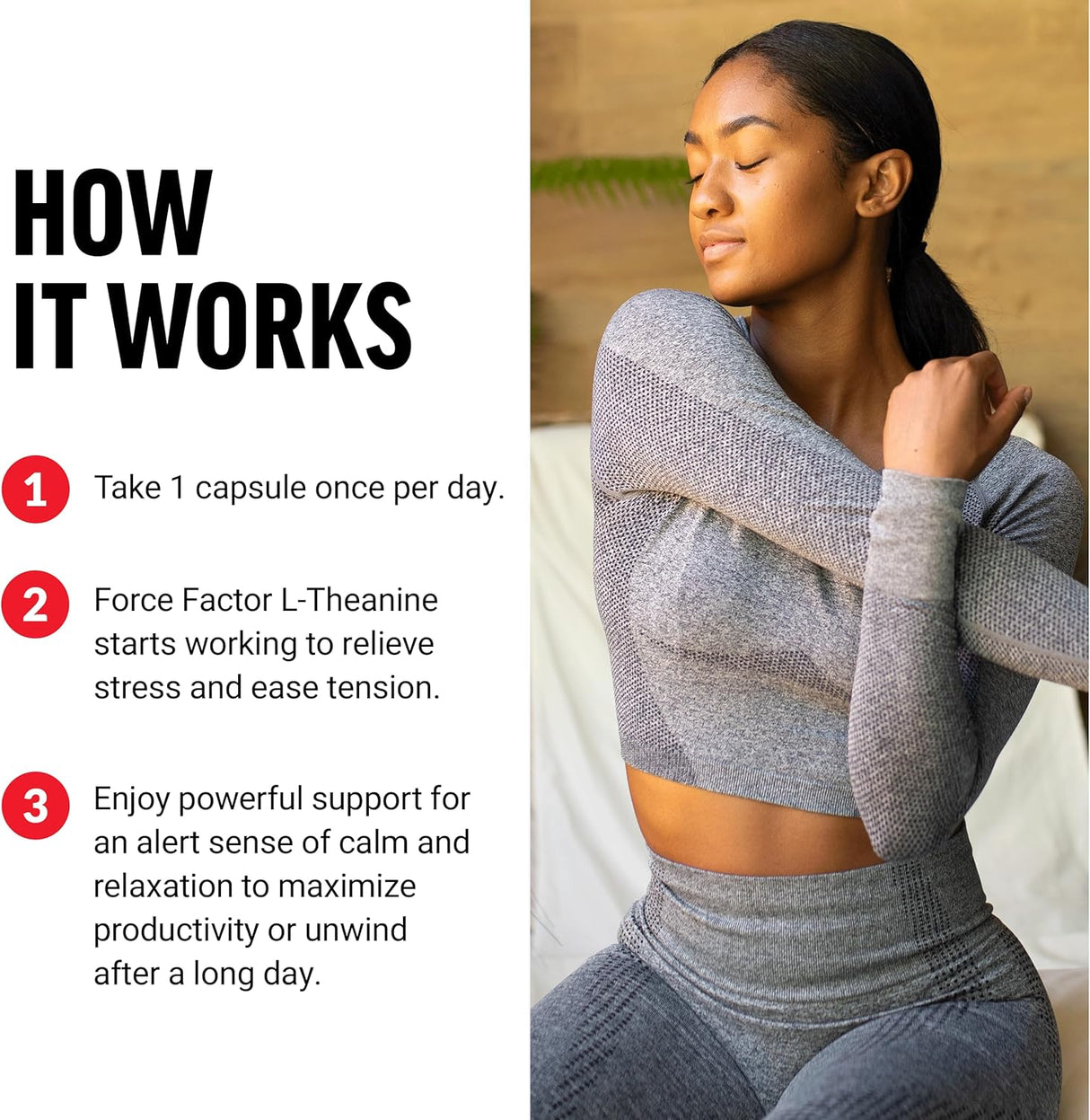 Suplemento extra fuerte de L-teanina para aliviar el estrés