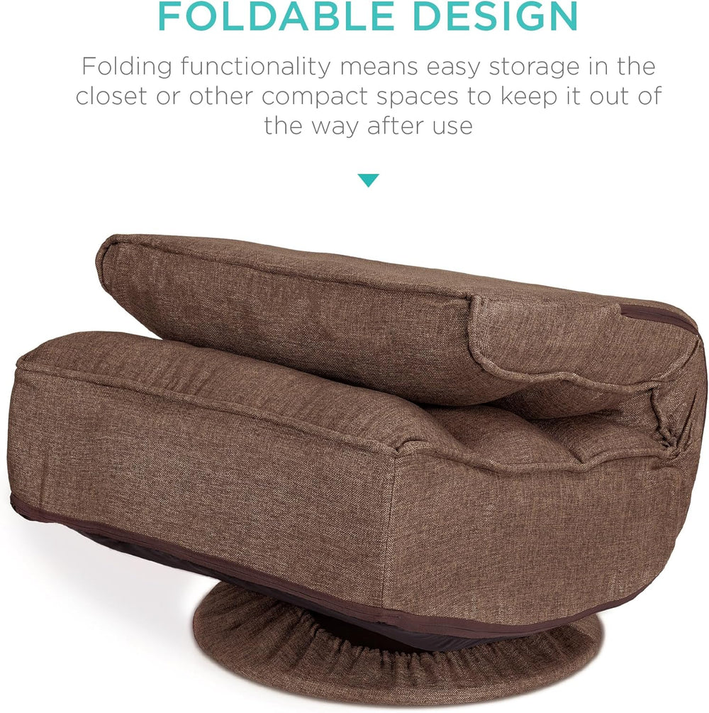 Silla de giro de 360 grados, Color café Best Choice Products