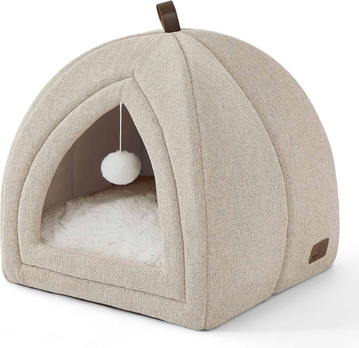 Cueva para gatos Bedsure, 2 en 1, con almohada y antideslizante