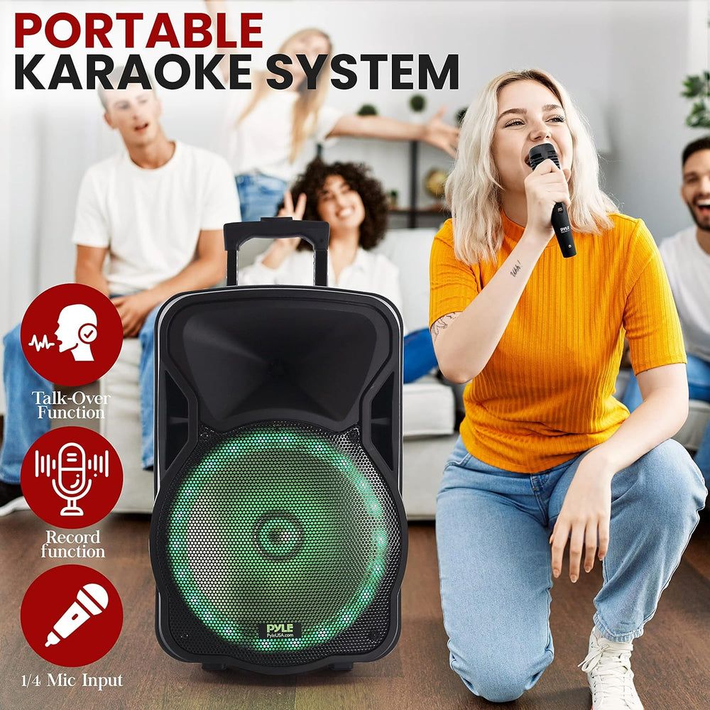 Altavoz PA portátil Bluetooth de 300 W PYLE-PRO PPHP1251BW