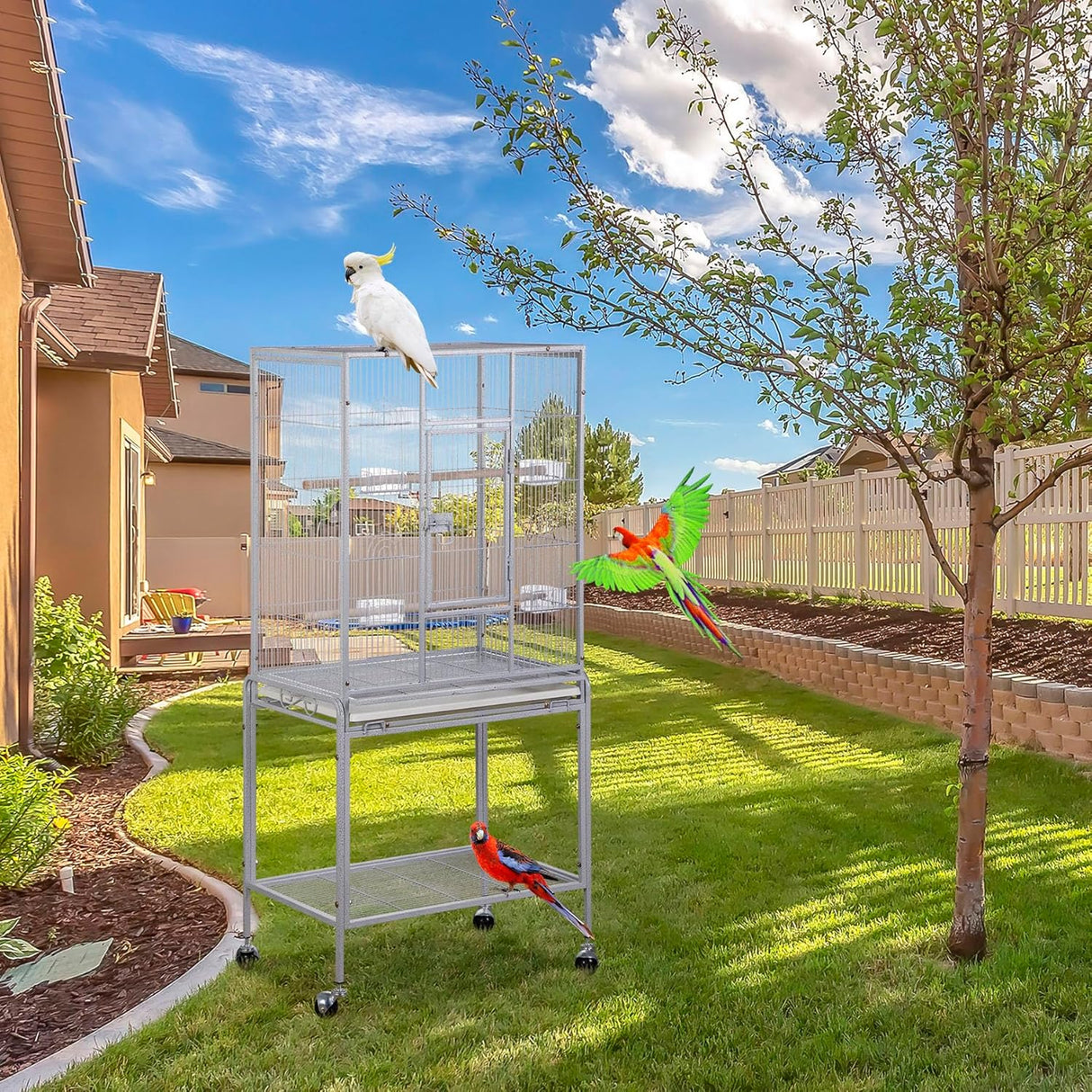 Jaula grande de hierro forjado para cacatúas SUPER DEAL