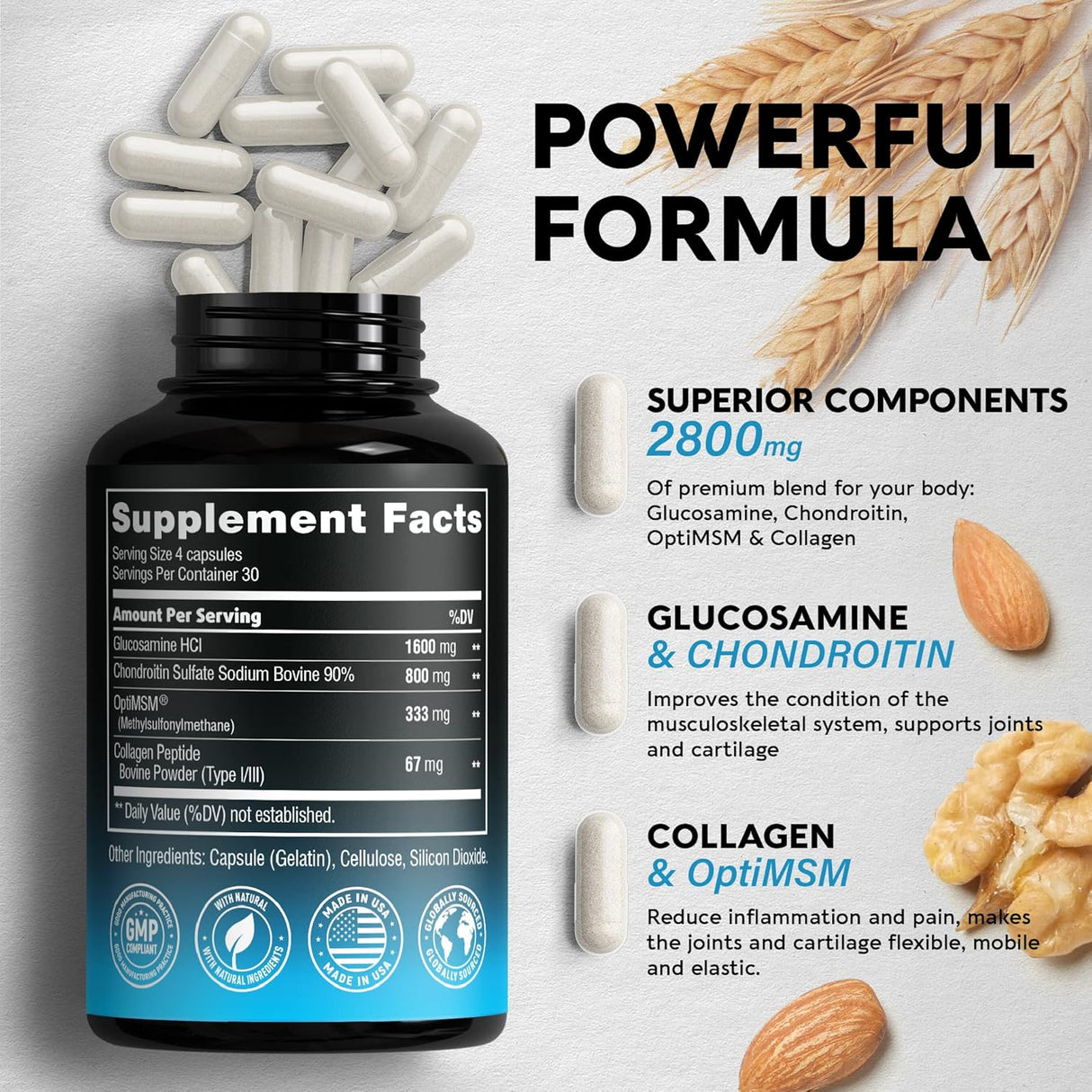 Suplementos Alimenticios Glucosamina condroitina colágeno