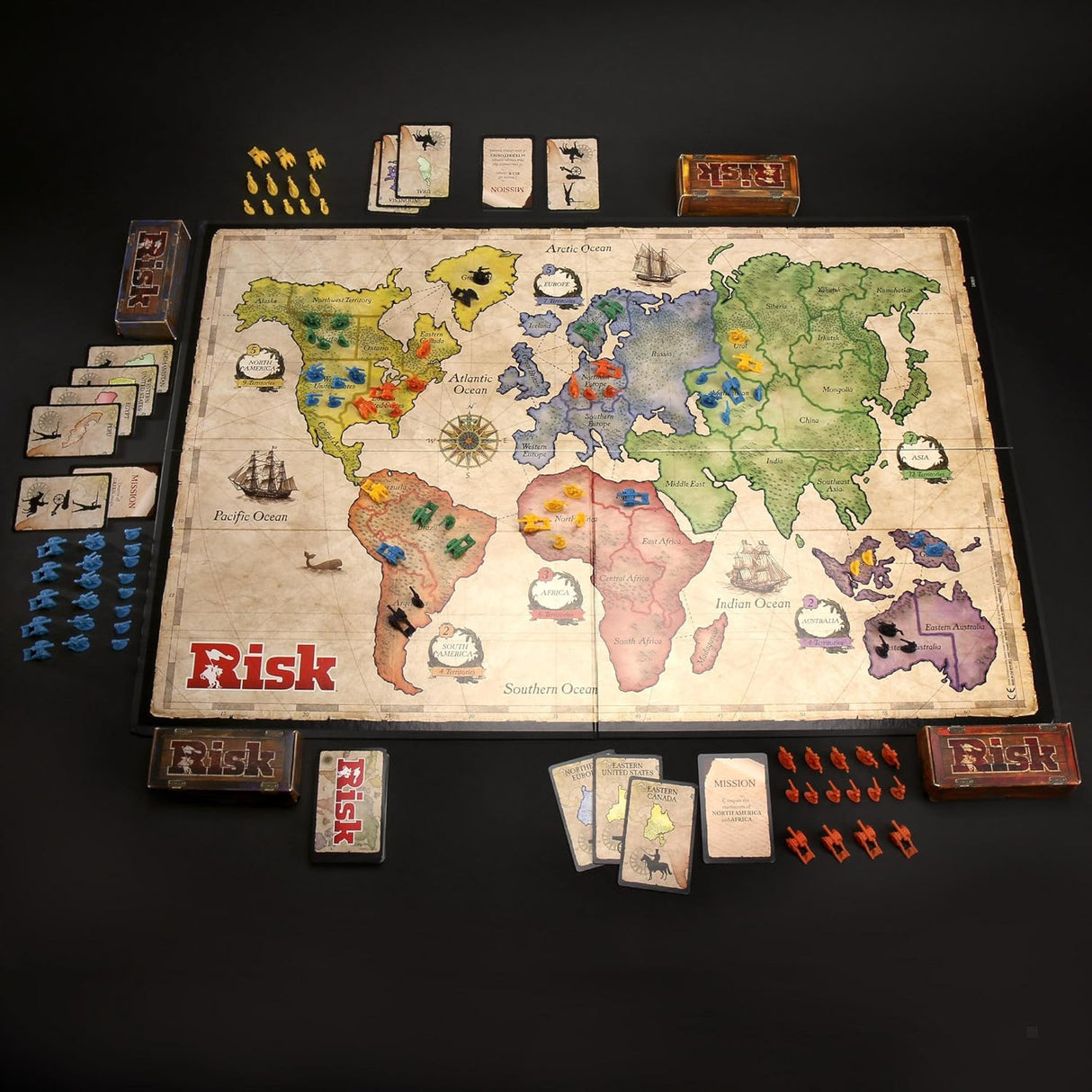 Juego de Mesa Risk, Estrategia para 2-5 Jugadores, 10+ Años