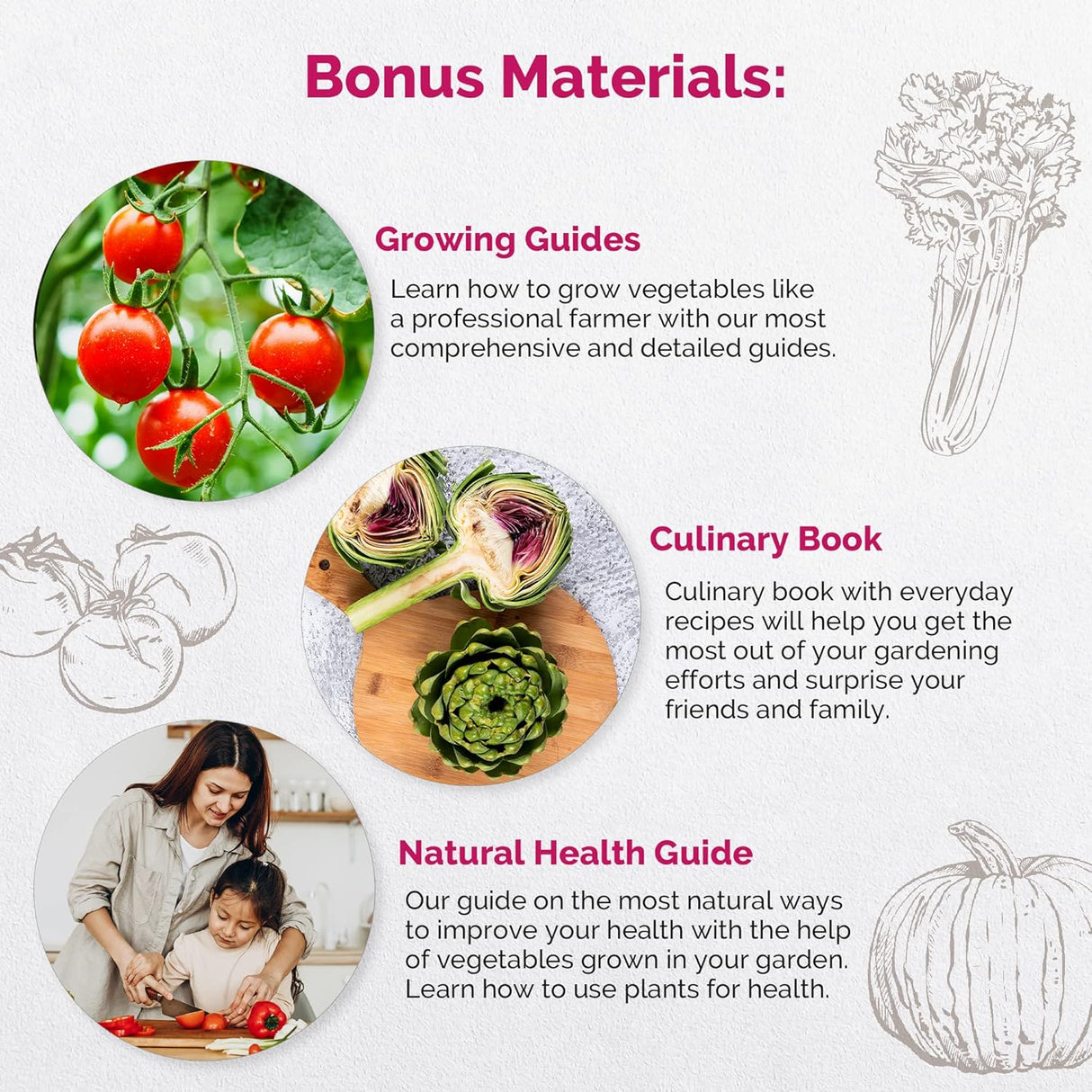 Semillas Organo Republic - 25 Paquetes de Vegetales y Frutas