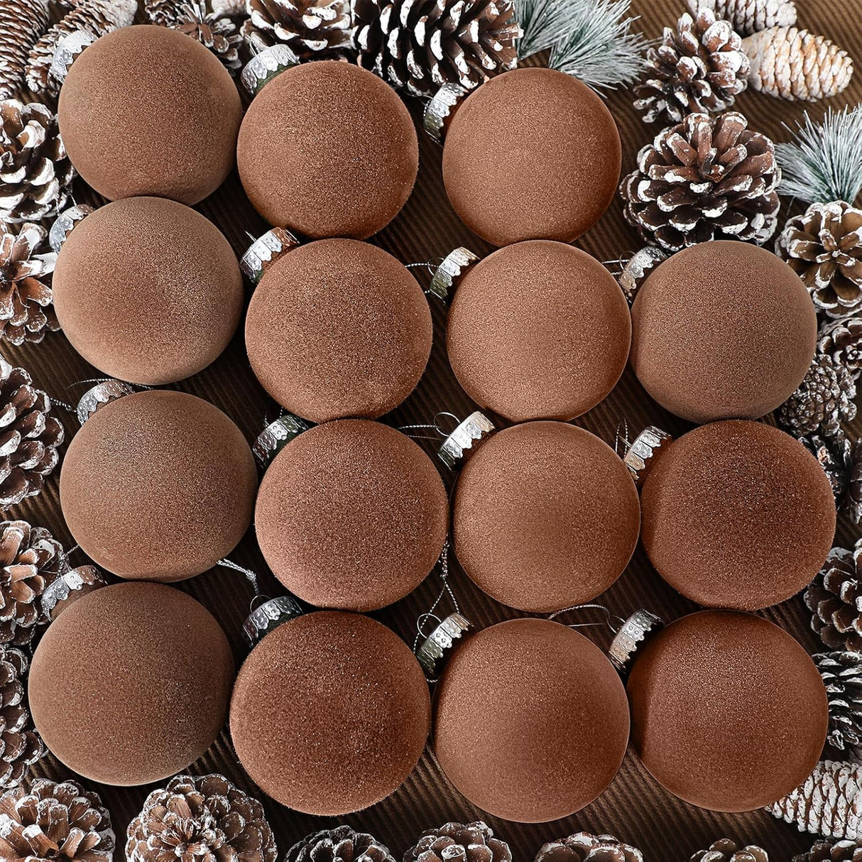 Liliful adornos de Navidad Flocked, Liliful, 15 Pcs, 3.15