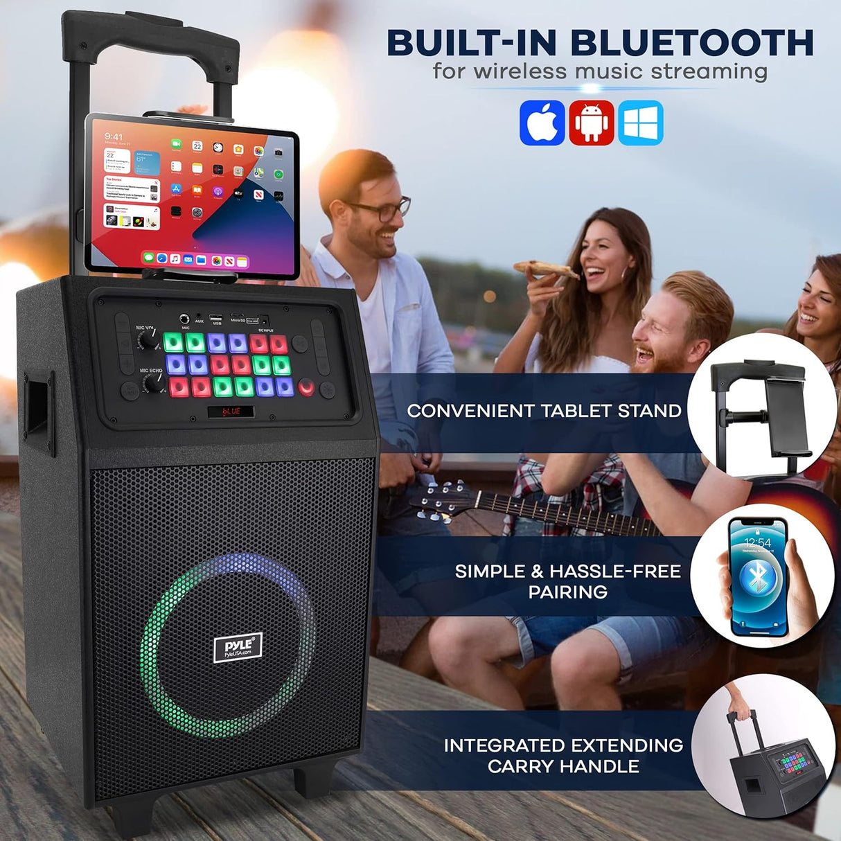 Parlante Portátil o altavoz PYLE-PRO PHP18DJT