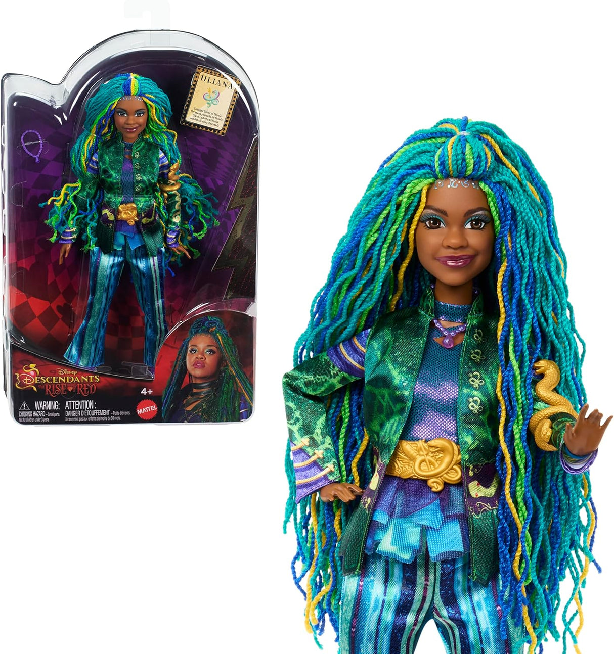 Muñeca de Moda Uliana, Mattel, hermana de Ursula, Disney Descendants