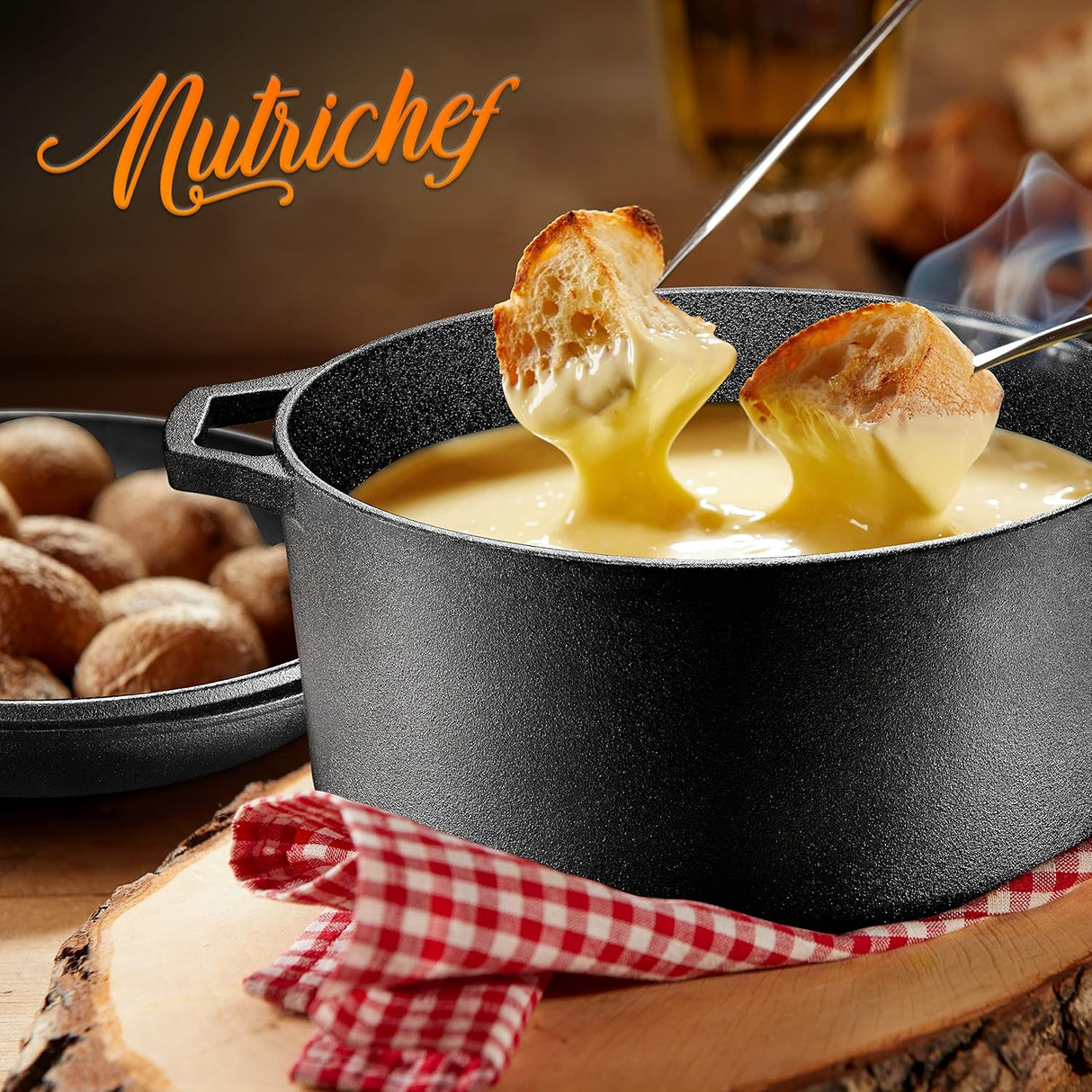 Olla de cacerola hierro fundido NUTRICHEF NCCI2PT8