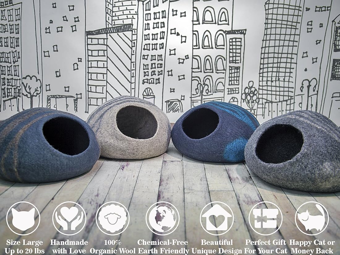 Camas de lana merino para gatos y gatitos