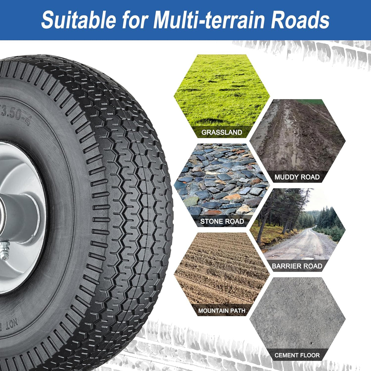 Neumáticos 4.10/3.50-4 para carretilla Talla 10