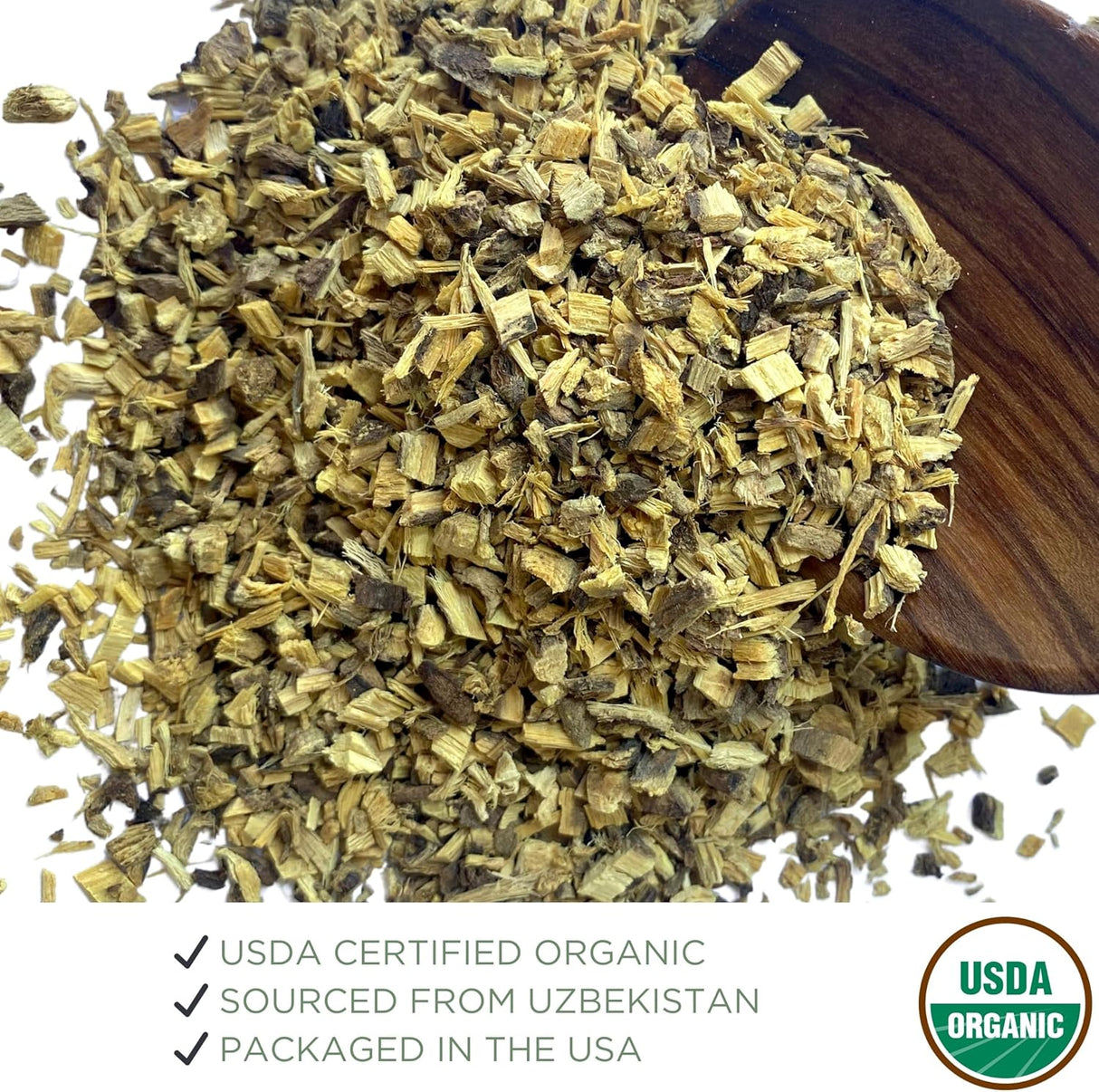 Raíz de Regaliz Orgánica 1 lb., Licorice Root, Certificada USDA