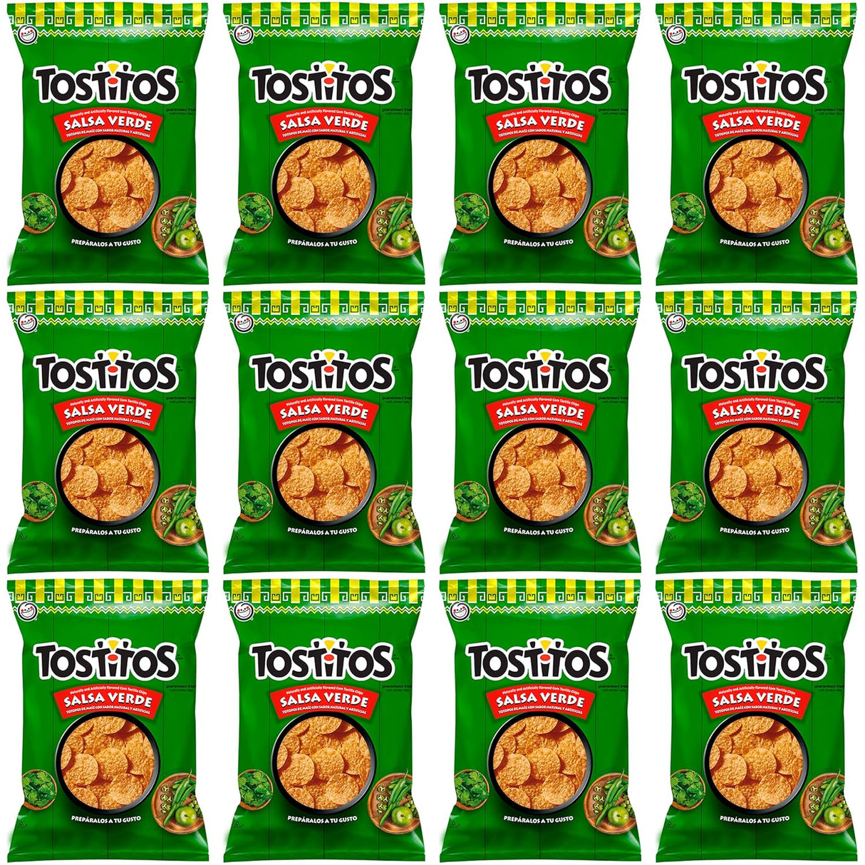 Tostitos Salsa Verde Pack de 12 con regalo sorpresa Sabritas